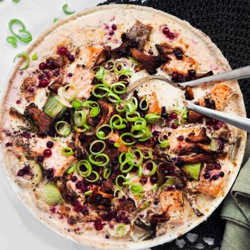 Kantarelldoftande lax i ugn